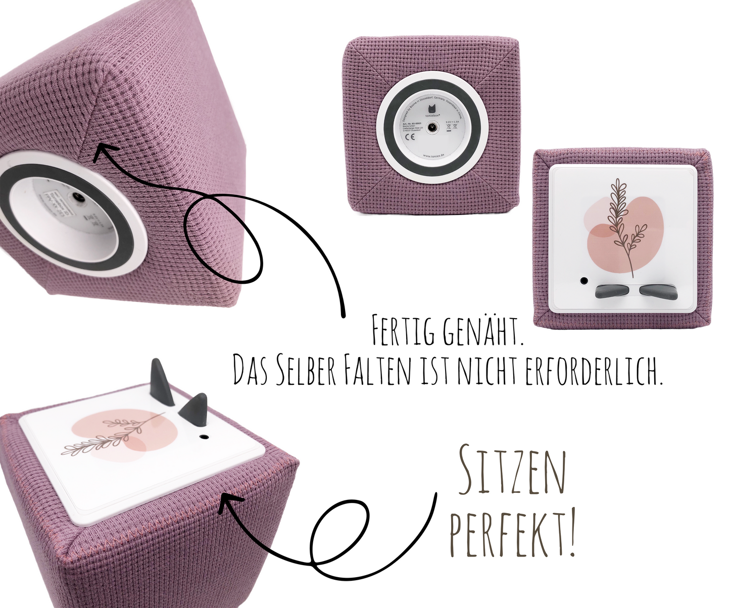 Uni Farbe - WaffelStrick Toniebox Schutzbezug