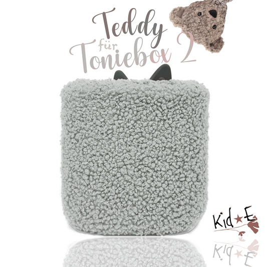 Bestseller Meistverkauft Kid E Handmade Toniebox 2 Bezug Schutzbezug Teddy Grau
