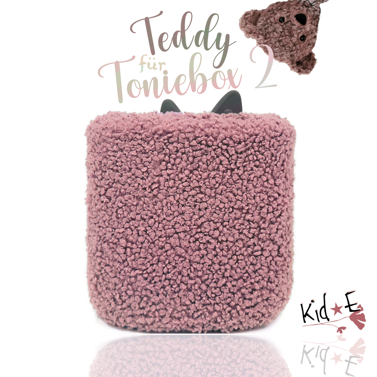 Kid E Handmade Toniebox 2 Bezug Schutzbezug Teddy Altrosa