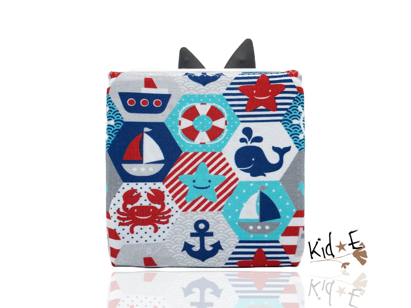 Kid E Handmade Toniebox Bezug Blau Schutzbezug Maritim Wal Anker 