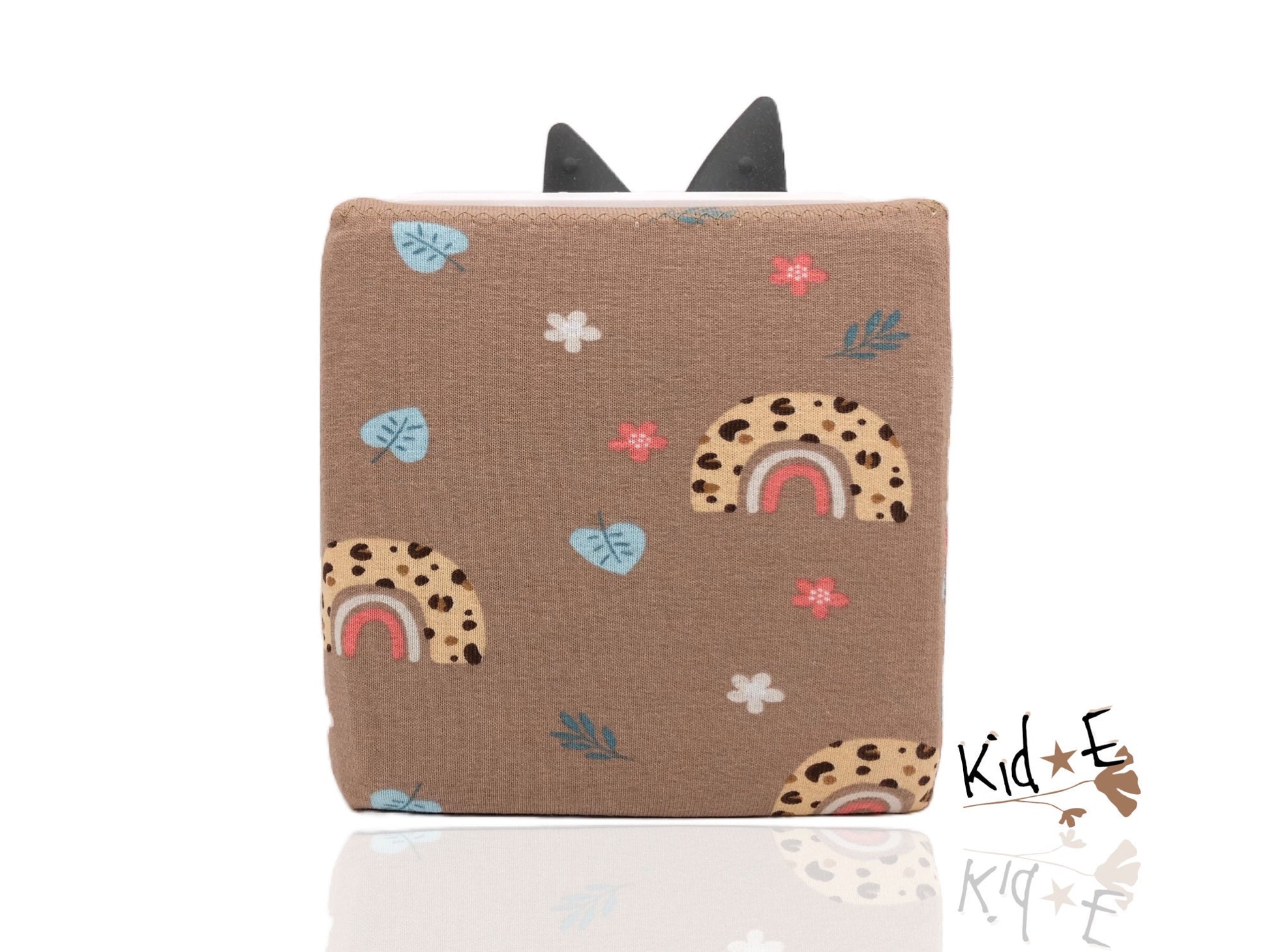 Kid E Handmade Toniebox Bezug Schutzbezug Regenbogen Beige