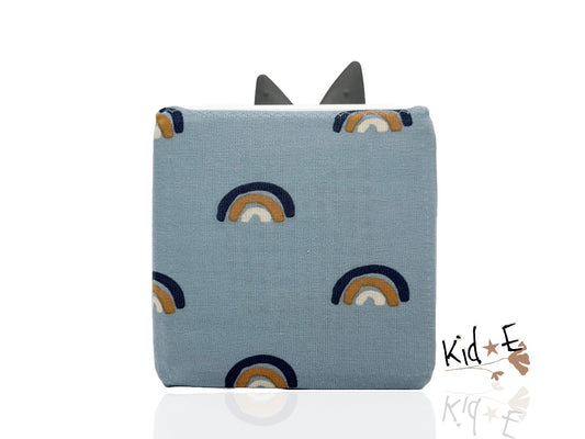 Kid E Handmade Toniebox Hülle Regenbogen Blau Zubehör personalisiert mit Name