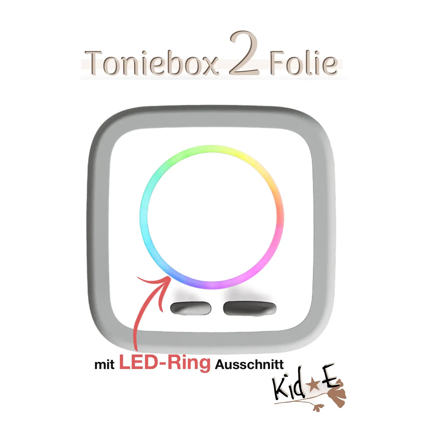 Toniebox 2 Schutzfolien Aufkleber - Kid E Handmade weiss matt Premium Folie