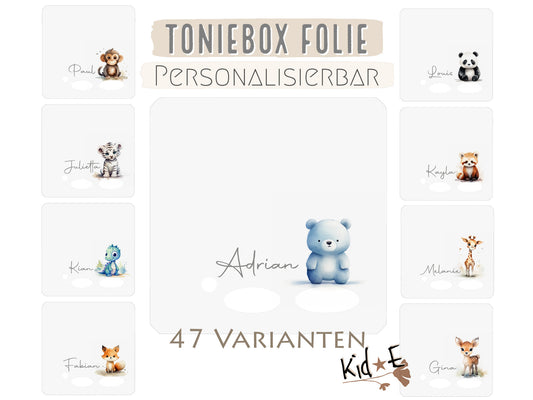 Toniebox Schutzfolie Tiere Minimalist 
