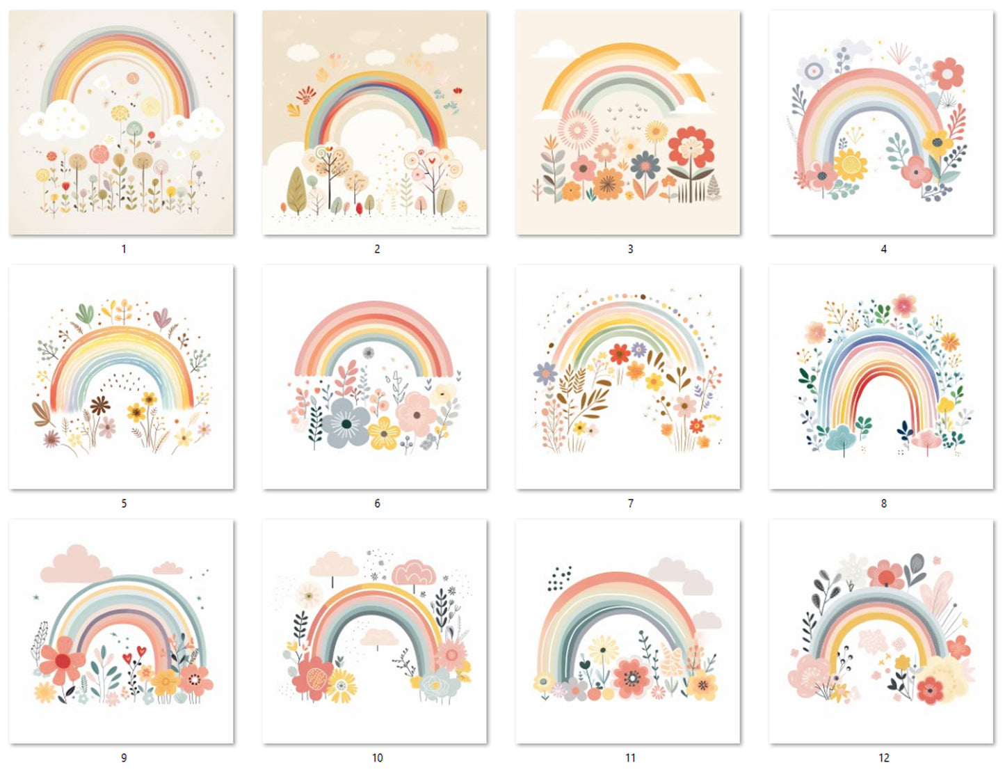 M10 Regenbogen Pastell