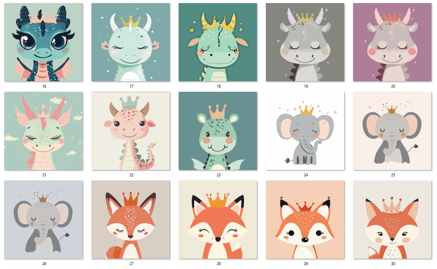 M22 Animals with Crown