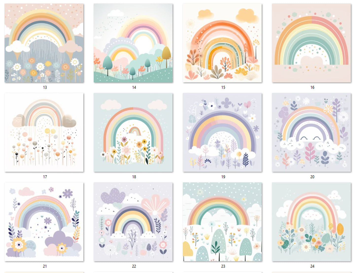 M10 Regenbogen Pastell