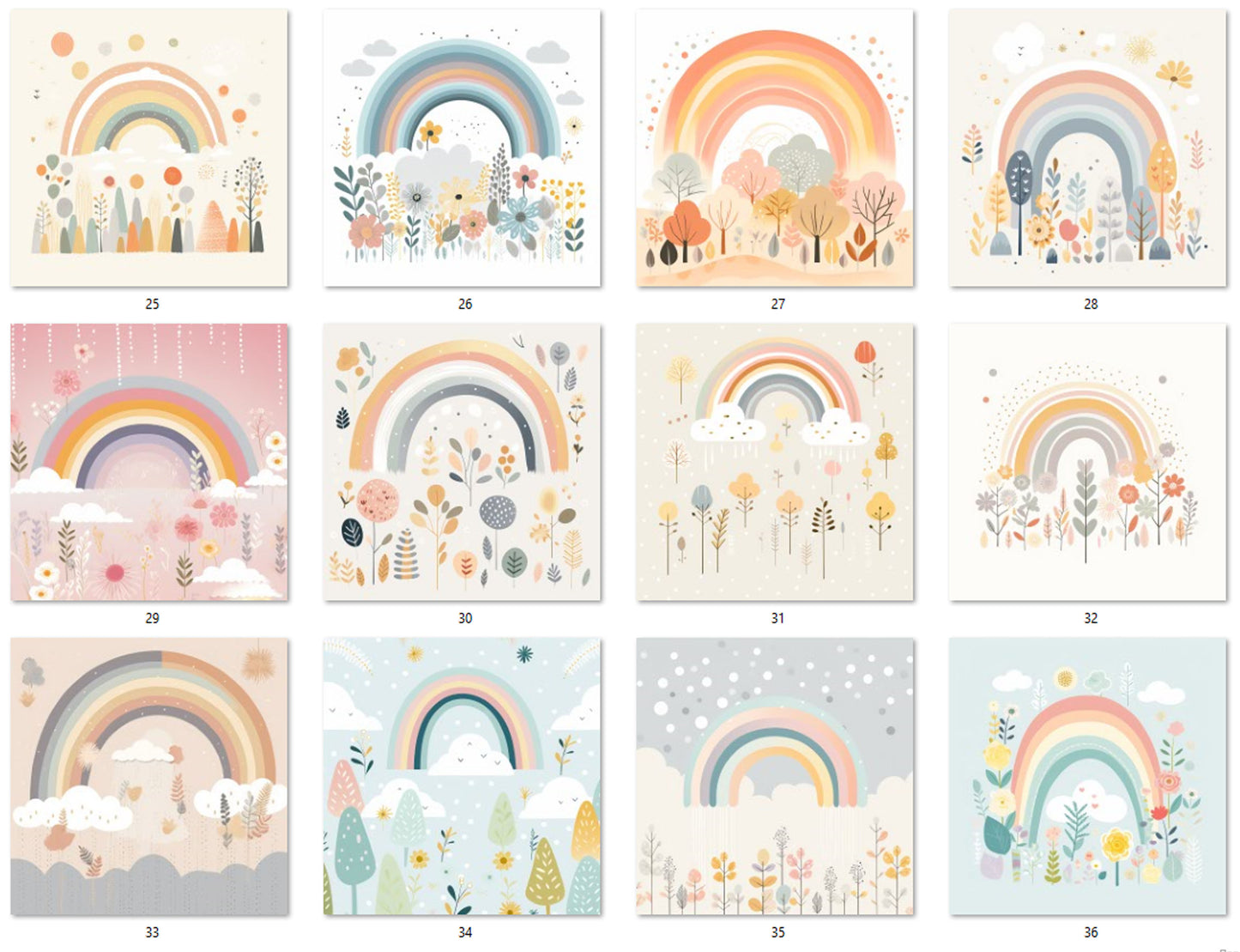 M10 Regenbogen Pastell