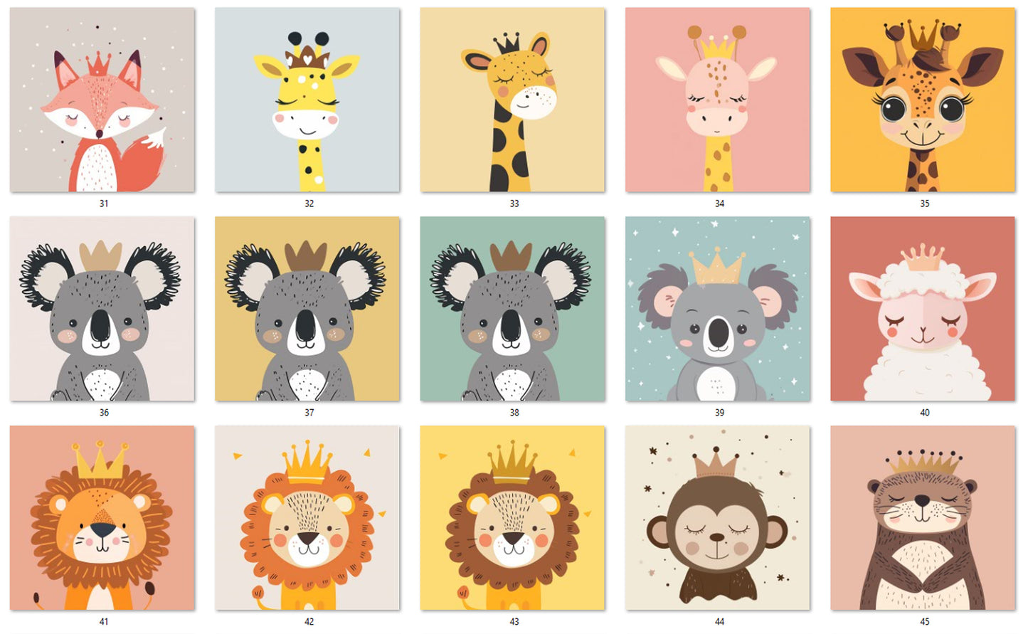 M22 Animals with Crown