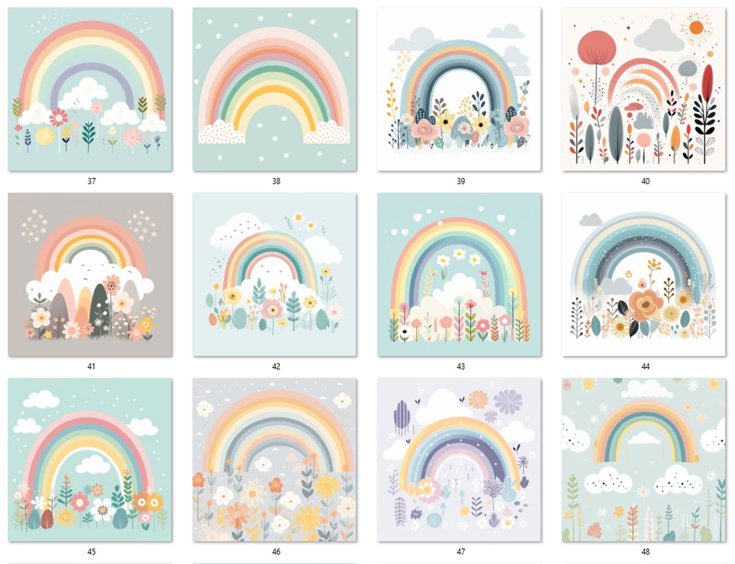 M10 Regenbogen Pastell