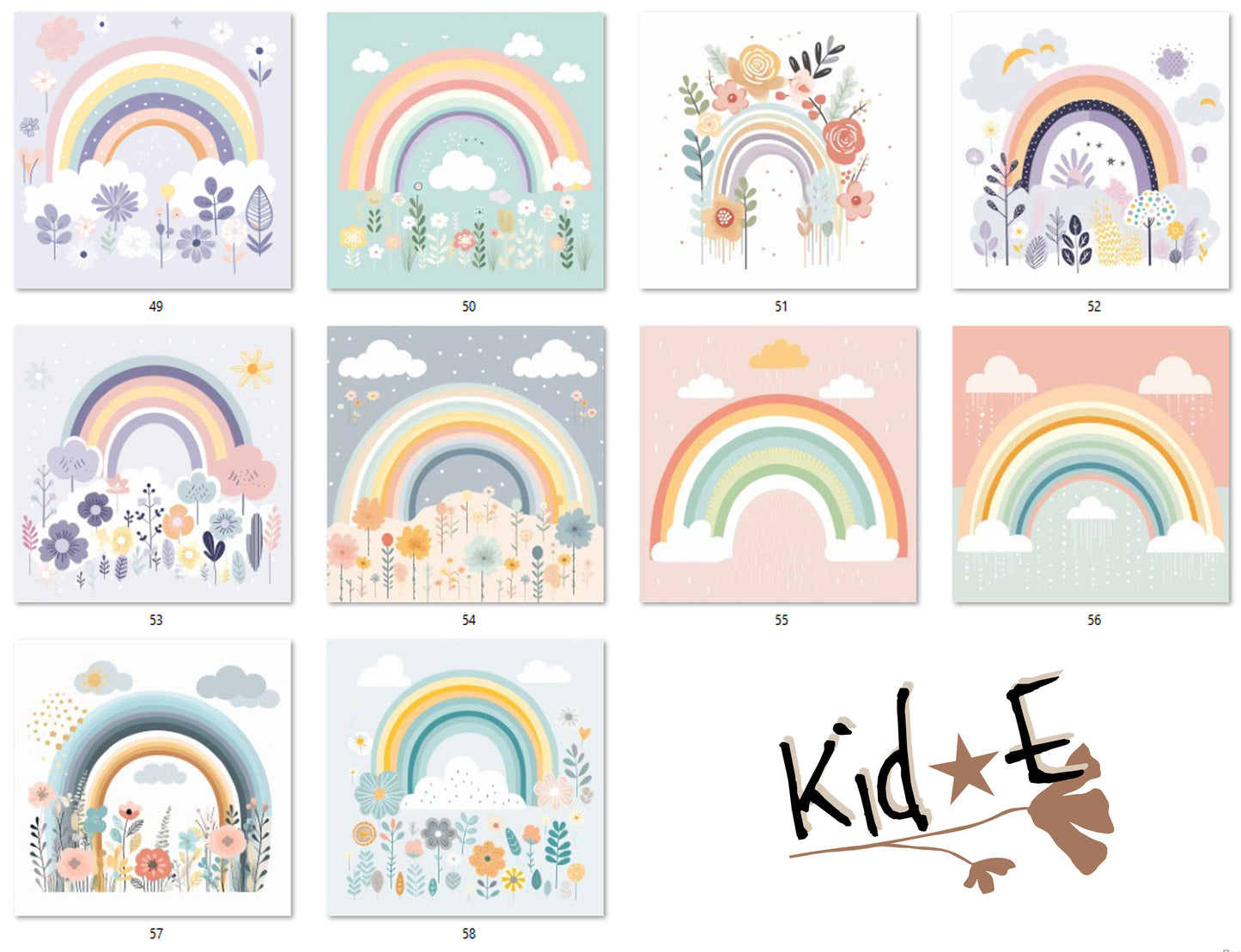 M10 Regenbogen Pastell