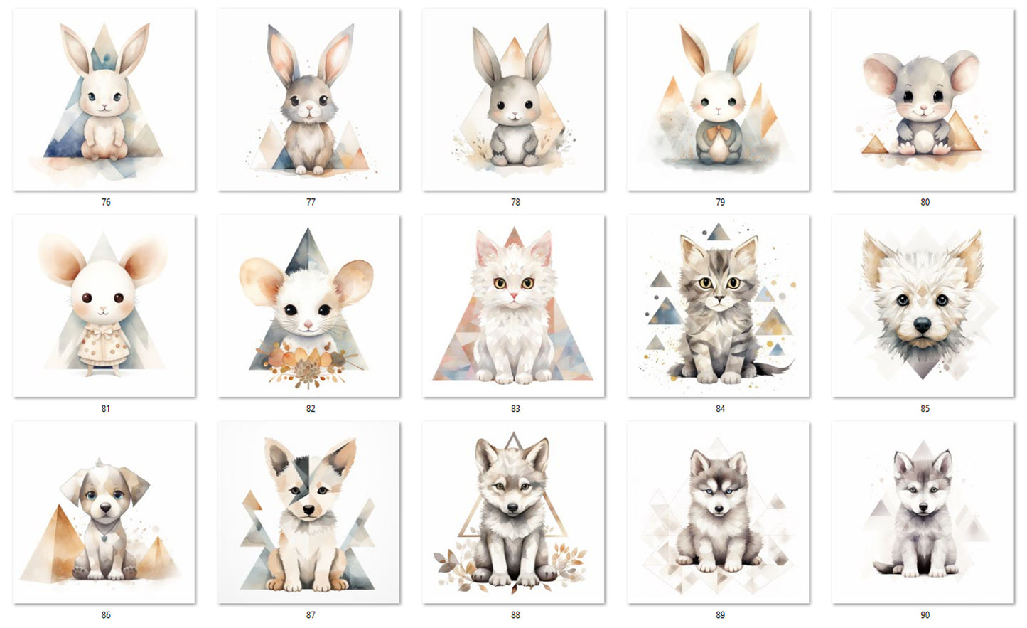 M12 Geometrical Animals