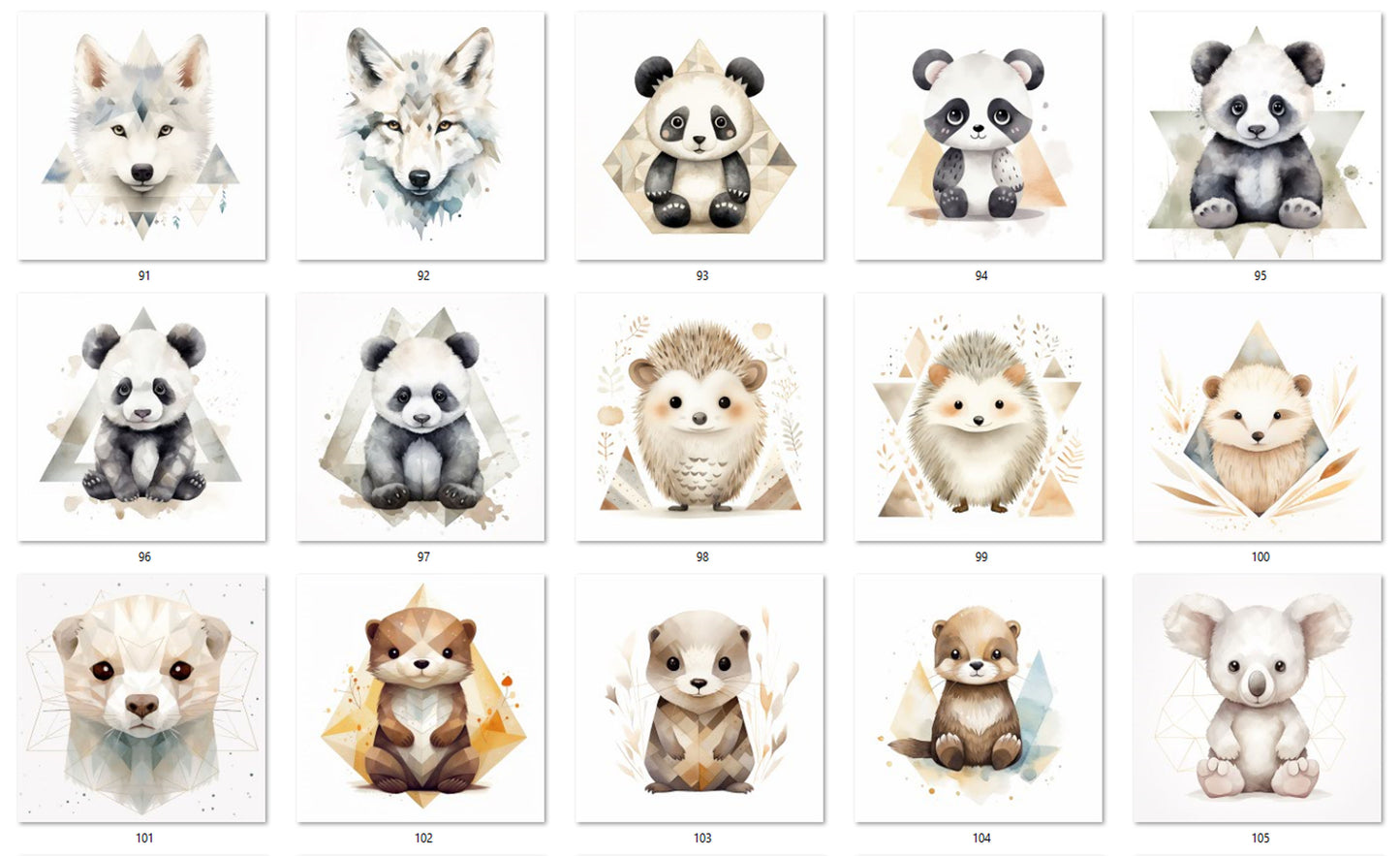 M12 Geometrical Animals