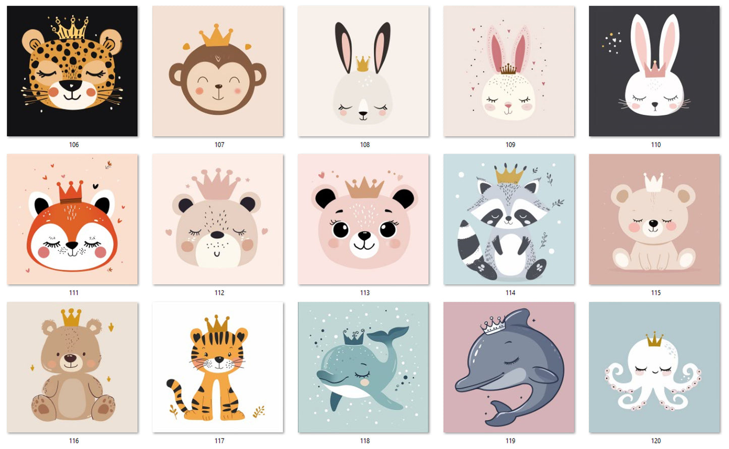M22 Animals with Crown